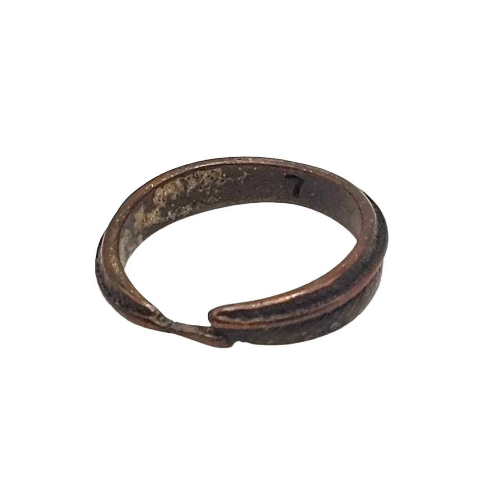 Feather-Shaped Band Ring (Size 6.5)